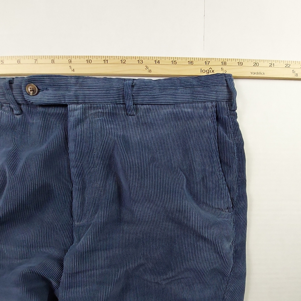 Peter Millar Nanoluxe Corduroy Pants Mens Size 36x34 Blue Straight Leg MF15B91 - Picture 4 of 12